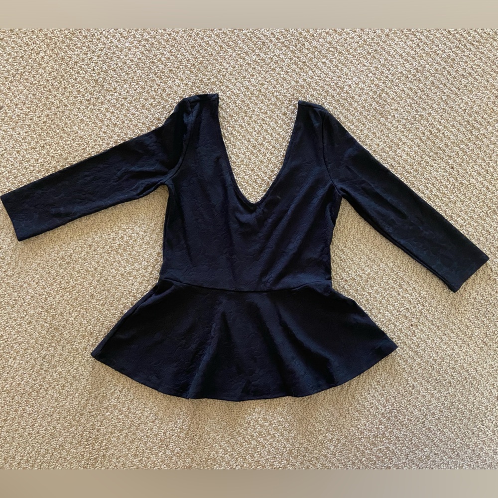 Black Lace Peplum
